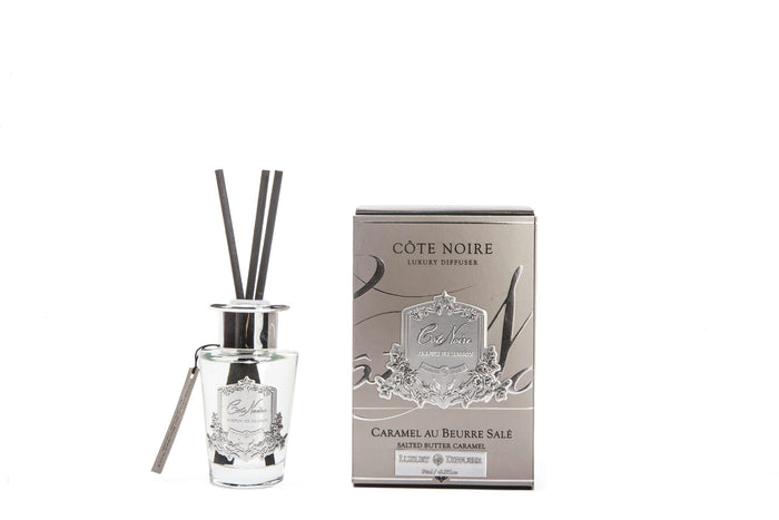 côte noire ** DISCONTINUED ** Cote Noire 100ml Diffuser Set - Salted Butter Caramel - silver - GMSS15002