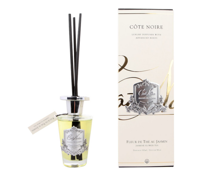 côte noire ** DISCONTINUED** Cote Noire 150ml Diffuser Set - Jasmine Flower Tea - Silver - GMDS15020