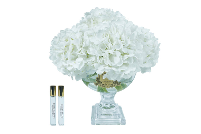 côte noire ** DISCONTINUED ** Cote Noire Provence Hydrangea Bouquet - Medium White with Gold Badge - PHB21M côte noire ** DISCONTINUED ** Cote Noire Provence Hydrangea Bouquet - Medium White with Gold Badge - PHB21M