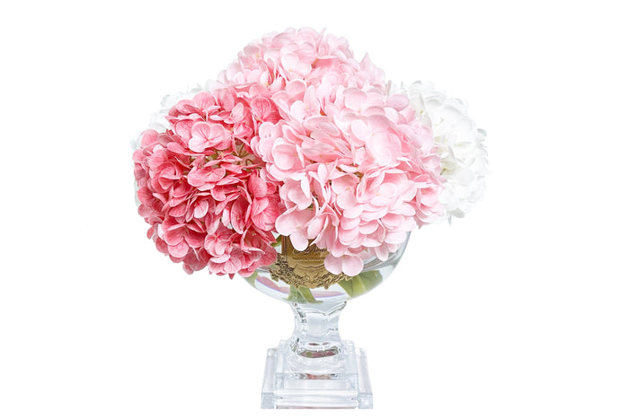 côte noire ** DISCONTINUED ** Cote Noire Provence Hydrangea Bouquet - Medium Mixed Pink with Gold Badge - PHB02M côte noire ** DISCONTINUED ** Cote Noire Provence Hydrangea Bouquet - Medium Mixed Pink with Gold Badge - PHB02M