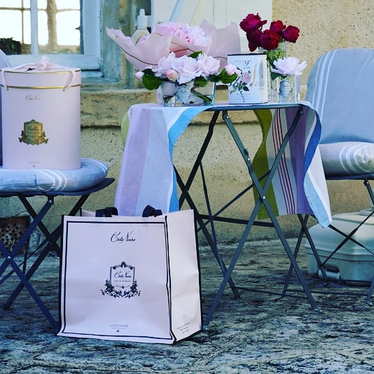 Côte Noire Large Cote Noire Tote Carry Bag - Dusty Pink & Black