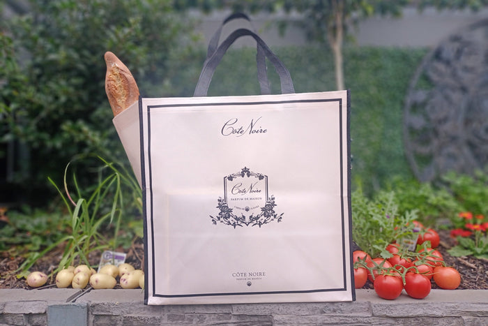 côte noire Large Cote Noire Tote Carry Bag - Dusty Pink & Black