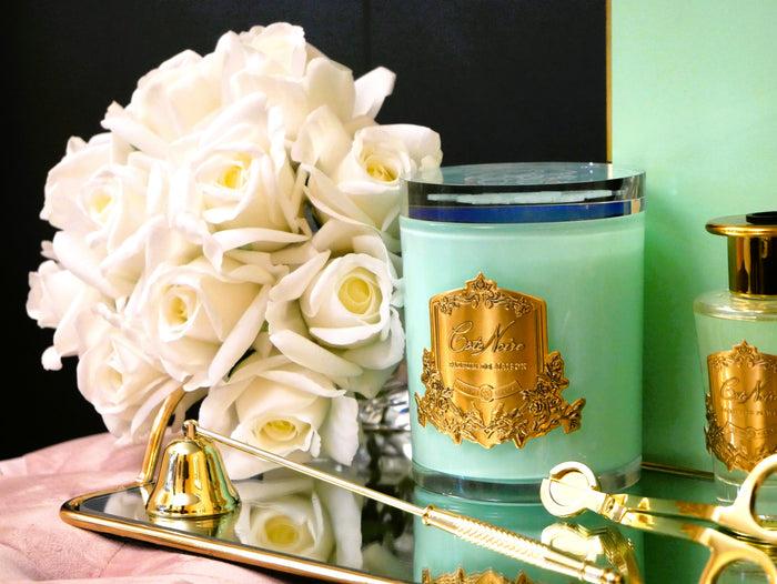 Côte Noire * LIMITED EDITION * Cote Noire Candles - Tiffany Jade Vessel With Gold Badge - Persian Lime