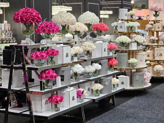 Côte Noire ** NEW ** Cote Noire Herringbone Flower - French Roses Mixed Pink - LS27