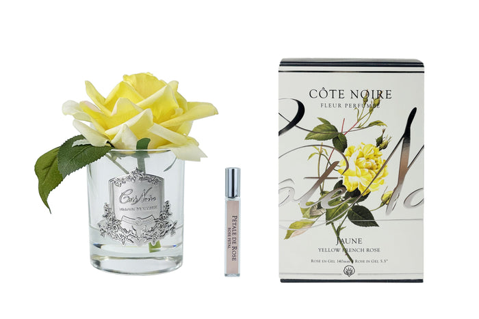 côte noire *NEW* Cote Noire Perfumed Natural Touch Single Rose - Clear - Yellow - GMR08