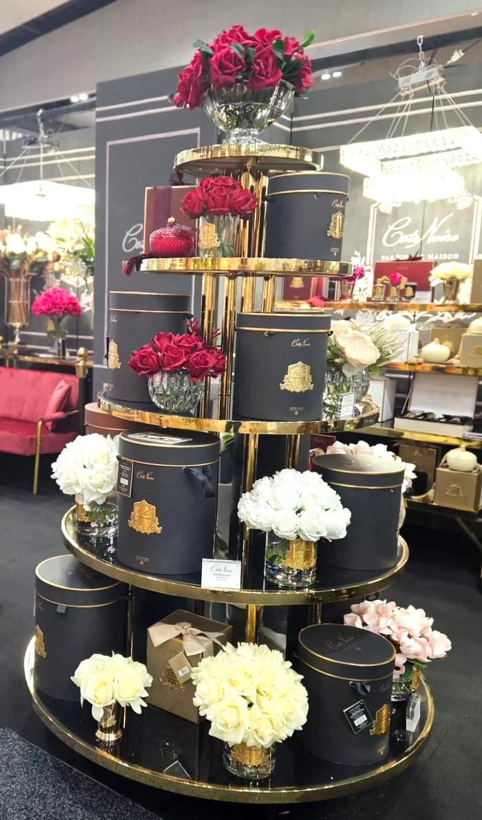 Côte Noire ** NEW ** Cote Noire Premium Rose Bud Bouquet - Red - Clear - Gold Badge - GRB04