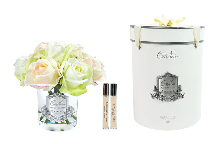 côte noire ** NEW ** Cote Noire Premium Rose Bud Bouquet - Spring Blush - Clear - Silver Badge - GRB09