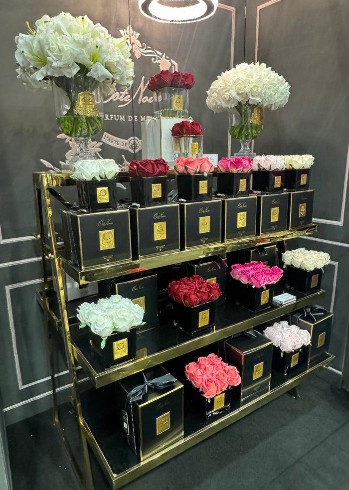 Côte Noire ** NEW ** Cote Noire Versailles Lilies & Roses Bouquet - Gold & Ivory White - VLR11