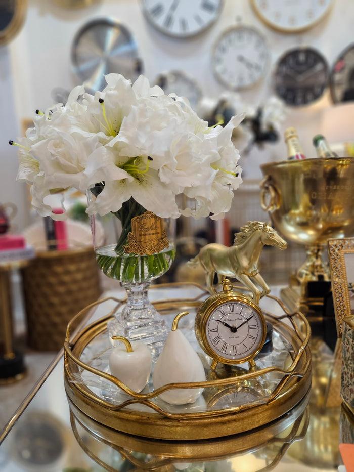 Côte Noire ** NEW ** Cote Noire Versailles Lilies & Roses Bouquet - Gold & Ivory White - VLR11