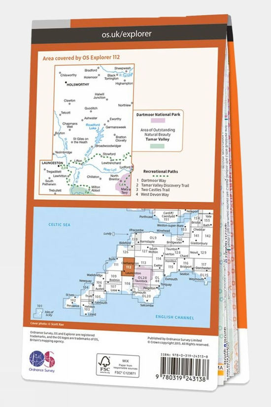Cotswold Active Explorer Map 112 Launceston And Holsworthy