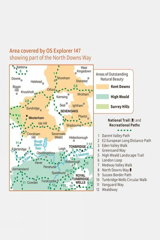 Cotswold Active Explorer Map 147 Sevenoaks And Tonbridge