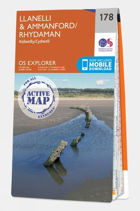cotswold Active Explorer Map 178 Llanelli and Ammanford