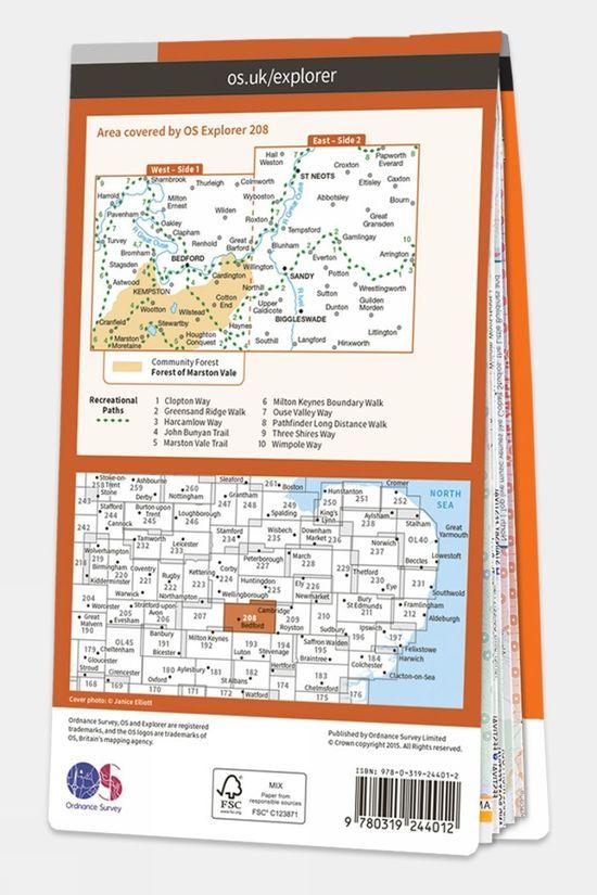 Cotswold Active Explorer Map 208 Bedford And St Neots