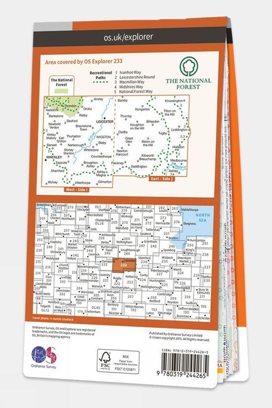 Cotswold Active Explorer Map 233 Leicester And Hinckley