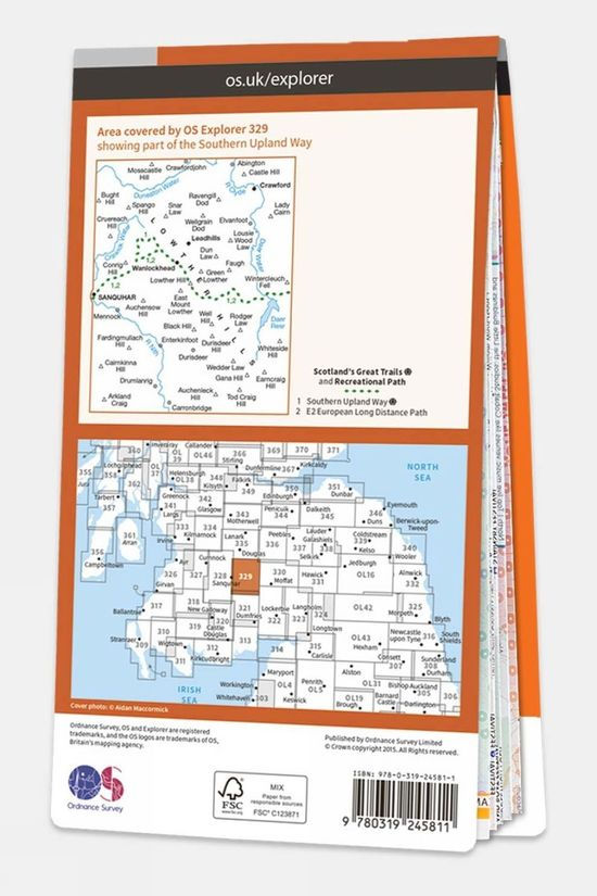 Cotswold Active Explorer Map 329 Lowther Hills Sanquhar And Leadhills