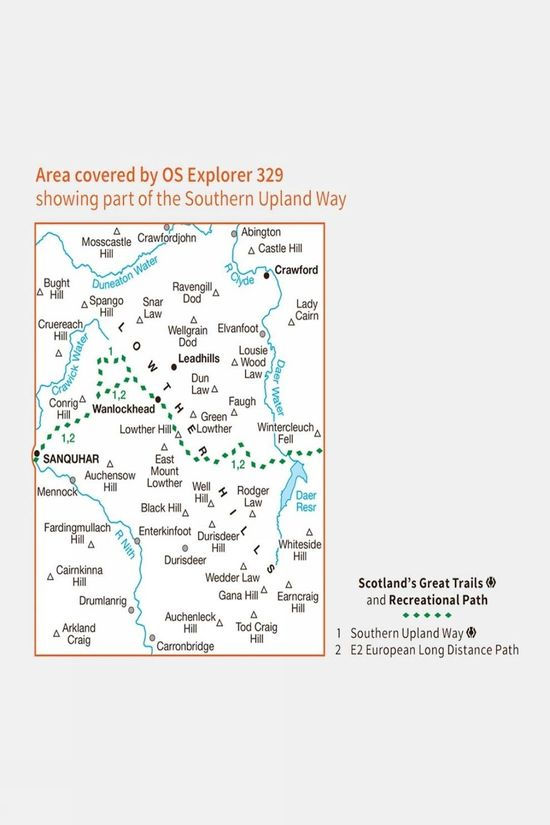 Cotswold Active Explorer Map 329 Lowther Hills Sanquhar And Leadhills