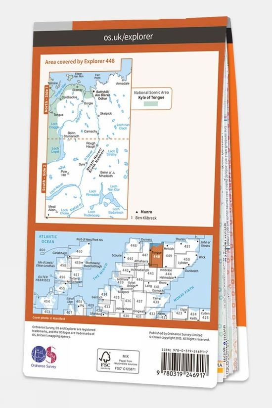 Cotswold Active Explorer Map 448 Strath Naver And Loch Loyal