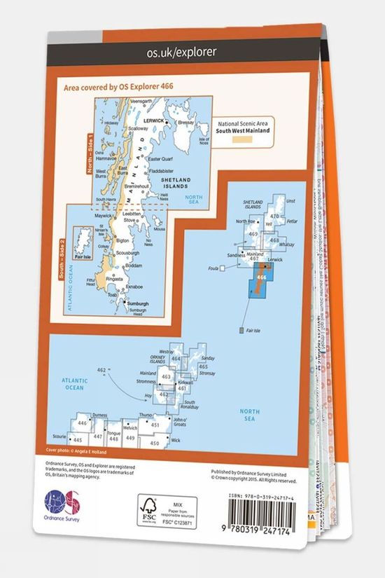 Cotswold Active Explorer Map 466 Shetland - Mainland South