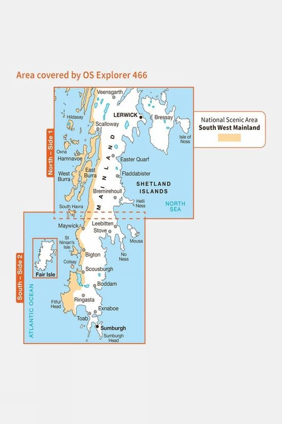 Cotswold Active Explorer Map 466 Shetland - Mainland South