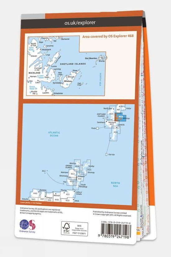 Cotswold Active Explorer Map 468 Shetland - Mainland North East