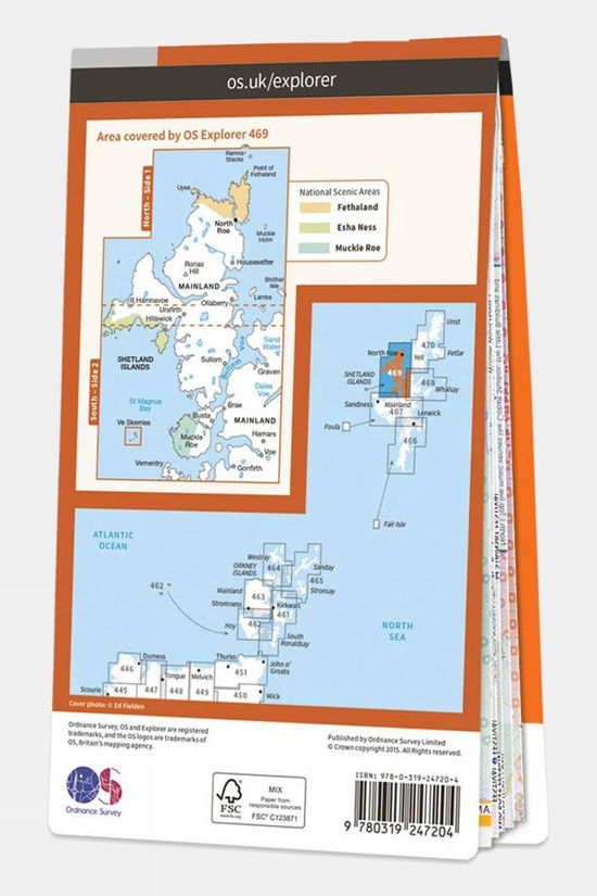 Cotswold Active Explorer Map 469 Shetland - Mainland North West