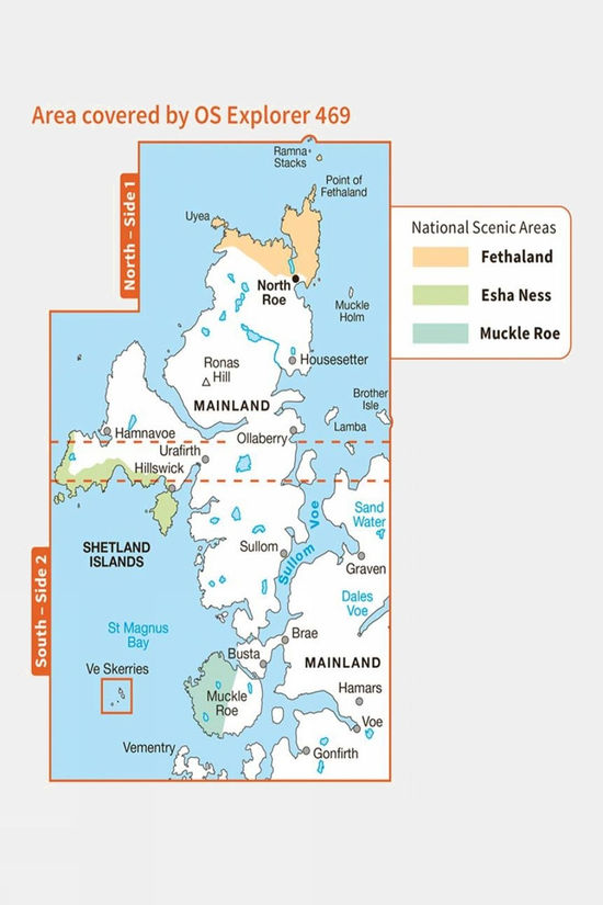 Cotswold Active Explorer Map 469 Shetland - Mainland North West