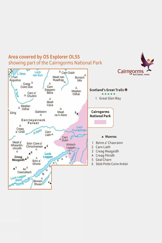 Cotswold Active Explorer Map OL55 Loch Laggan And Creag Meagaidh