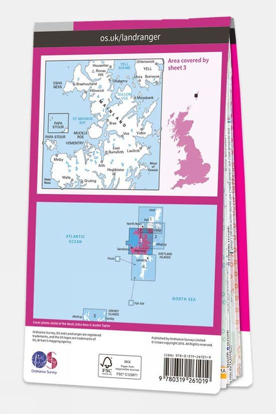 Cotswold Active Landranger Map 03 Shetland - North Mainland