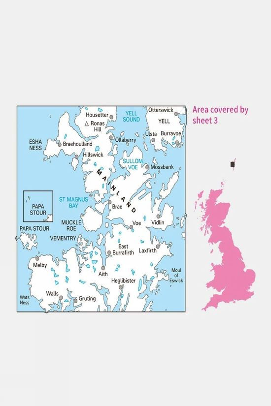 Cotswold Active Landranger Map 03 Shetland - North Mainland