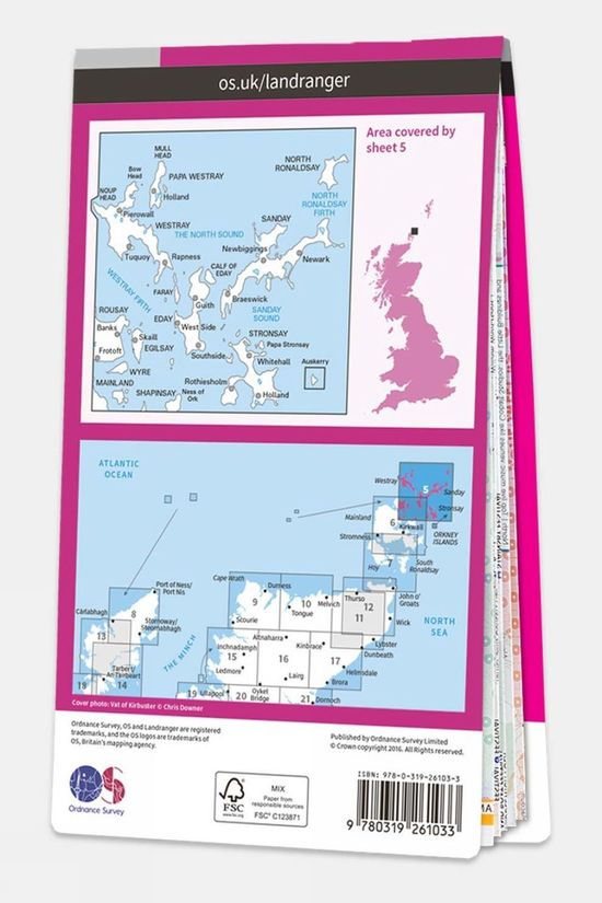Cotswold Active Landranger Map 05 Orkney - Northern Isles