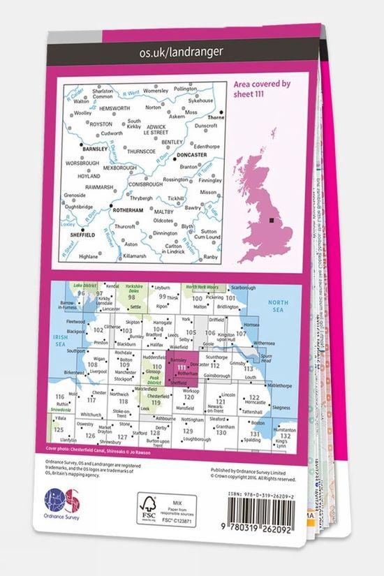 Cotswold Active Landranger Map 111 Sheffield And Doncaster