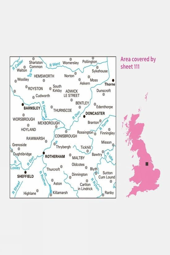 Cotswold Active Landranger Map 111 Sheffield And Doncaster