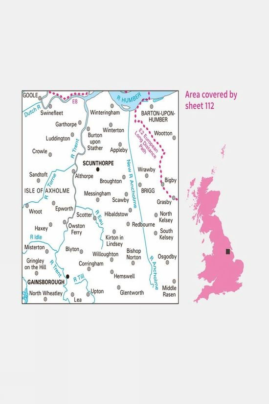 Cotswold Active Landranger Map 112 Scunthorpe And Gainsborough