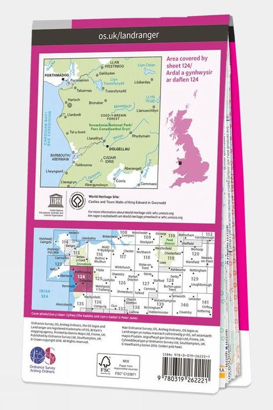 Active Landranger Map 124 Porthmadog And Dolgellau