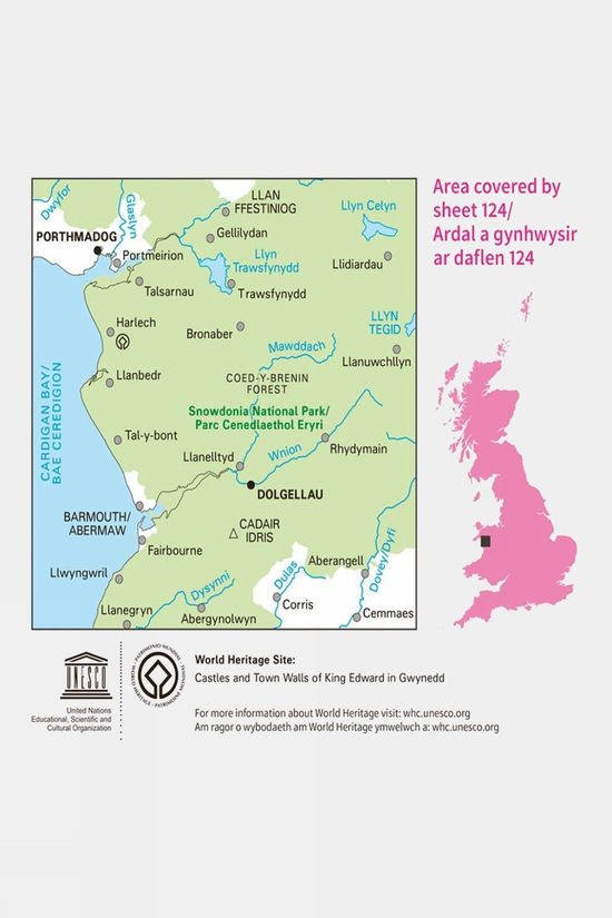 Active Landranger Map 124 Porthmadog And Dolgellau