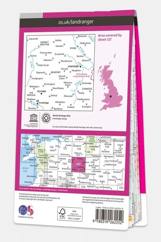 Active Landranger Map 127 Stafford And Telford