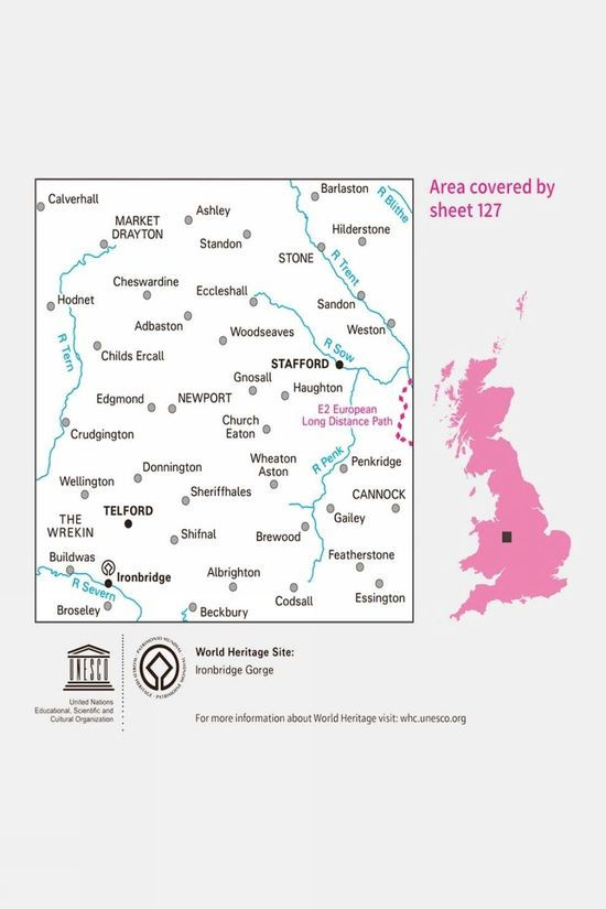 Active Landranger Map 127 Stafford And Telford