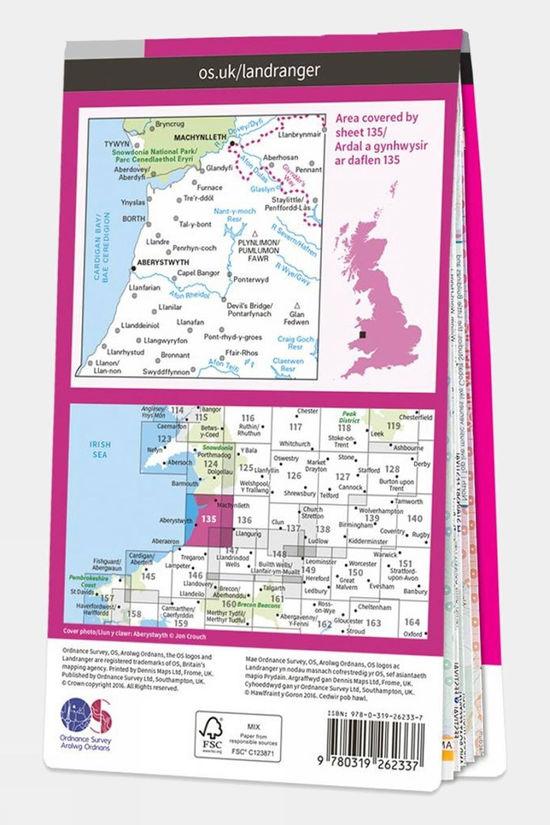 Active Landranger Map 135 Aberystwyth And Machynlleth