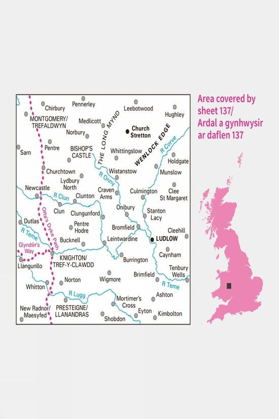 Active Landranger Map 137 Church Stretton And Ludlow