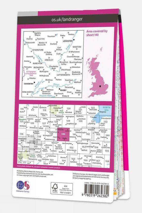 Active Landranger Map 140 Leicester Coventry And Rugby