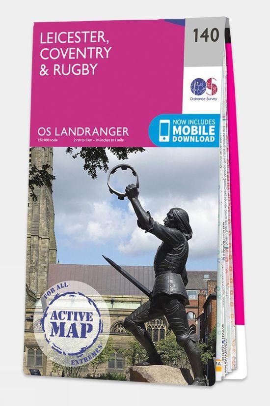 Active Landranger Map 140 Leicester Coventry and Rugby