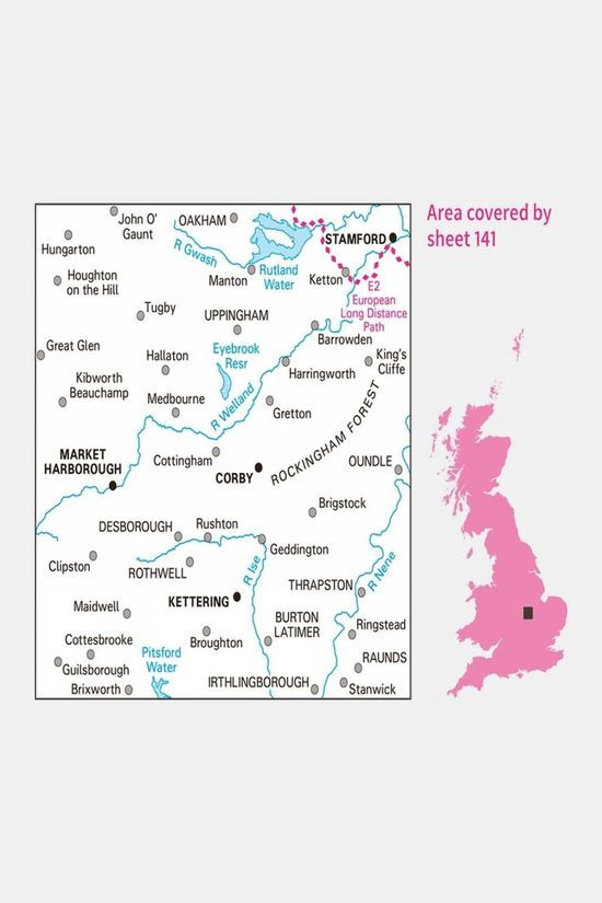 Cotswold Active Landranger Map 141 Kettering And Corby
