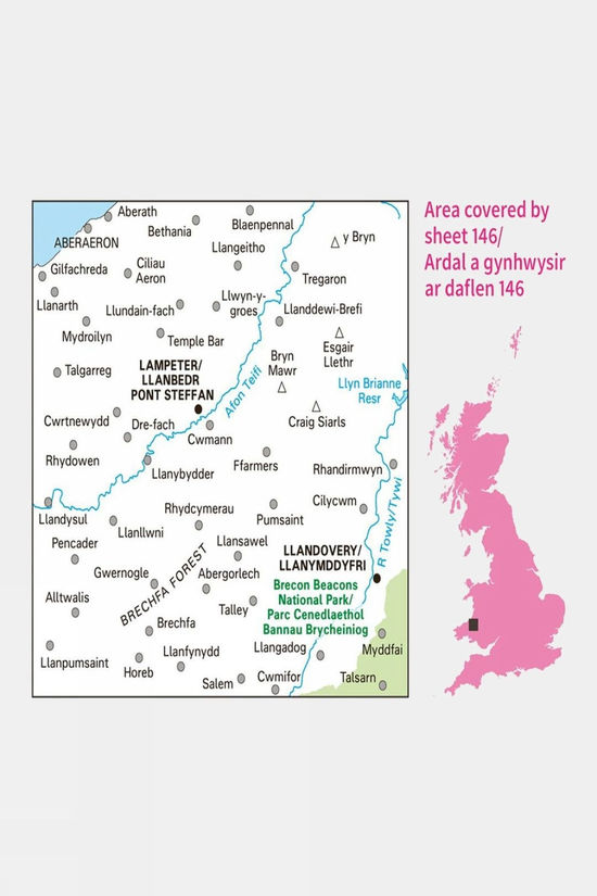 Active Landranger Map 146 Lampeter And Llandovery