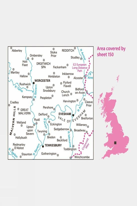 Active Landranger Map 150 Worcester And The Malverns