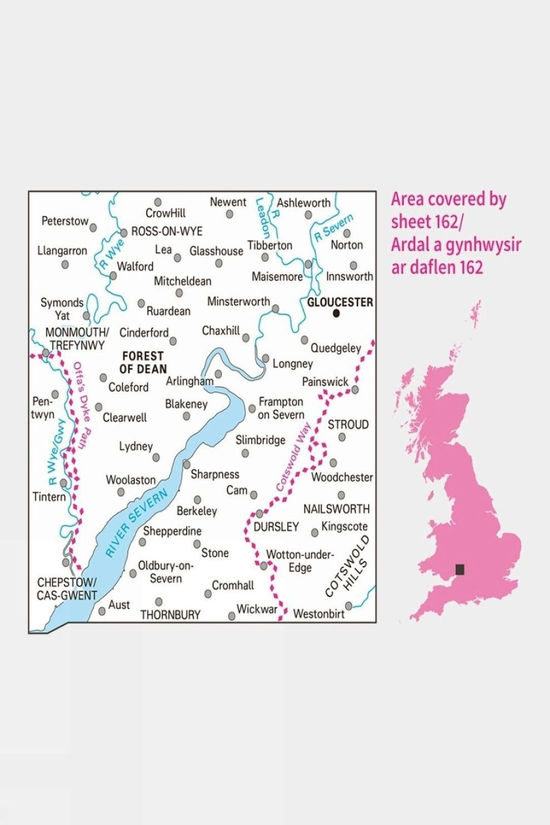 Active Landranger Map 162 Gloucester And Forest Of Dean