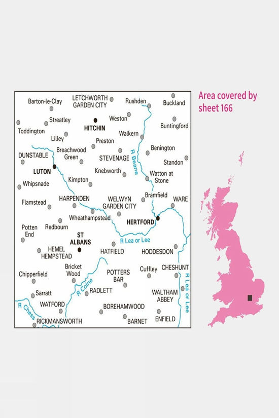 Active Landranger Map 166 Luton And Hertford