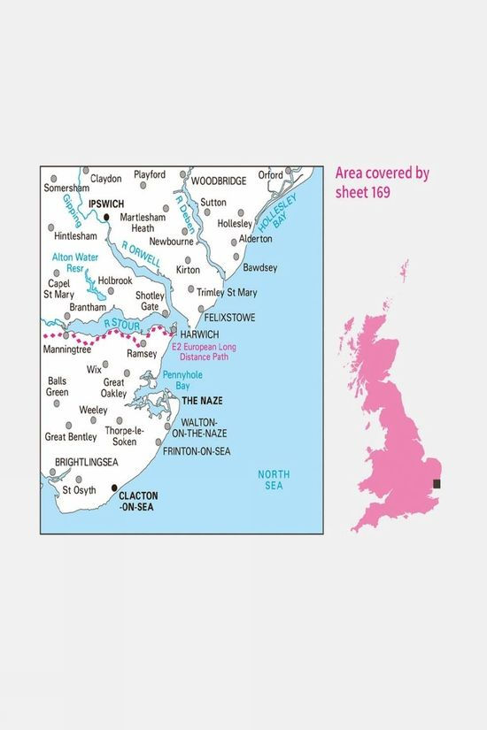 Cotswold Active Landranger Map 169 Ipswich And The Naze