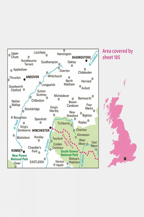 Active Landranger Map 185 Winchester And Basingstoke