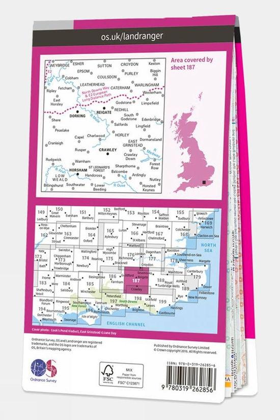 Active Landranger Map 187 Dorking And Reigate