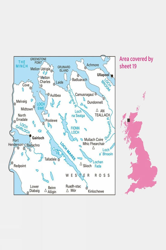 Active Landranger Map 19 Gairloch And Ullapool